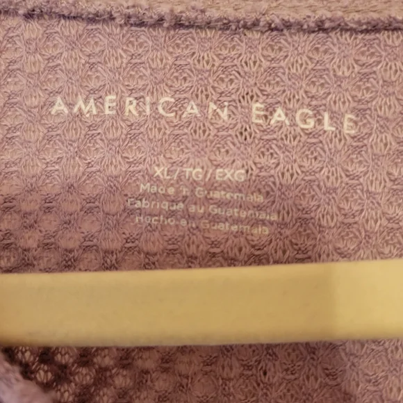 American Eagle Outfitters Purple Waffle Knit Top - Picture 3 of 4